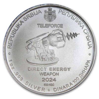 2024 Serbia 1 oz Silver 100 Dinar Tesla: Direct Energy 2024 Serbia 1 oz Silver 100 Dinar Tesla: Direct Energy