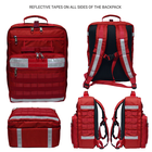 20L First Aid Medical Backpack, Red EMT Bag, Empty, Removable Pouches, MOLLE