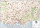 (LAMINATED) VICTORIA STATE MAP POSTER (70x100cm) AUSTRALIA ROAD GUIDE TRAVEL NEW