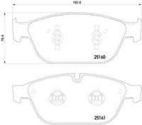 P 85 128 Brembo Bremsbelagsatz, Scheibenbremse FüR Audi, Audi (Faw)