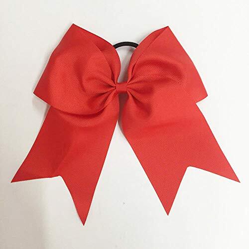 16PCS 8" Large Cheer Hair Bows Ponytail Holder Elastic 1 Count (Pack of 16) Red - Bild 6 von 6
