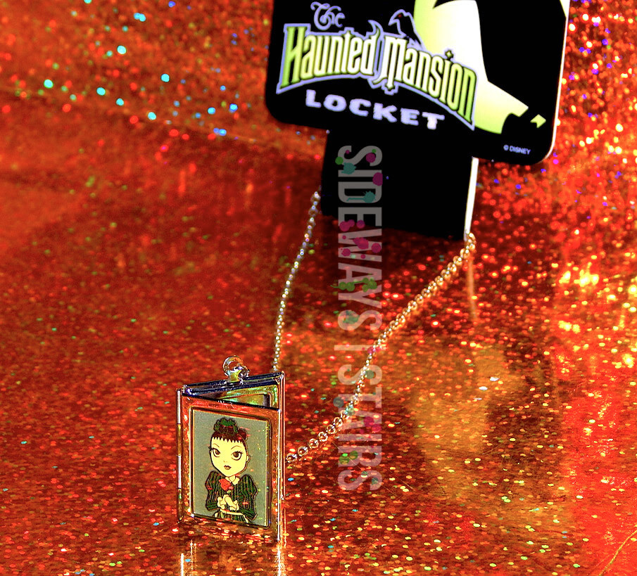 2002 THE HAUNTED MANSION LOCKET GOTHIC GIRL necklace ghost host