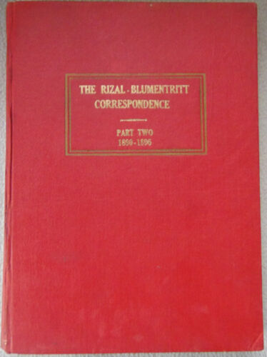 "The Rizal-Blumentritt Correspondence" Part two, Centennial edition 1961 - 第 1/2 張圖片