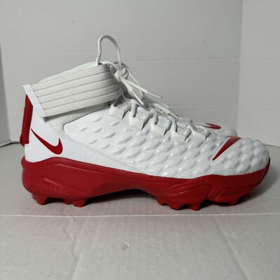 Nike Force Savage Pro 2 Shark White Red Football Cleats  display picture 3