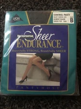 No nonsense Sheer Endurance silky sheer Leg Pantyhose Size B
