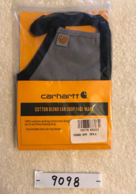 Carhartt Cotton Blend Face Mask Moisture Wicking Gray #AH5083-M