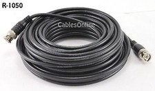 50ft. RG58 Coaxial Cable w/ BNC Male Connectors,  Black