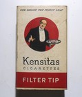 KENSITAS VINTAGE FILTER TIP CIGARETTE PACKET 10 SIZE C1950 J. WIX USED EMPTY