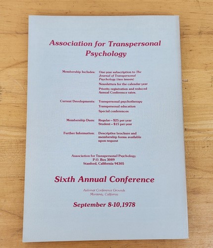 The Journal Of Transpersonal Psychology - Spiritual Psychotherapy Vol 1-2 1977 - Picture 6 of 6