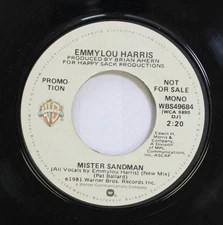 Pop Promo 45 Emmylou Harris - Mister Sandman (New Mix) / Mister Sandman (New Mix