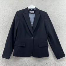 Calvin Klein 8 Black Line Lazer Suit Jacket Notch Lapel Shoulder Pads Pockets