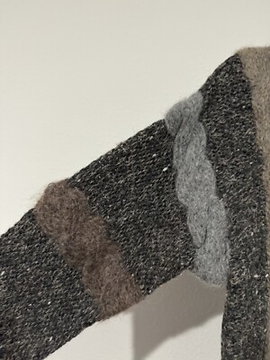 ISSEY MIYAKE 3D Knit 80S Geometric Vintage M mens Multicolor Wool