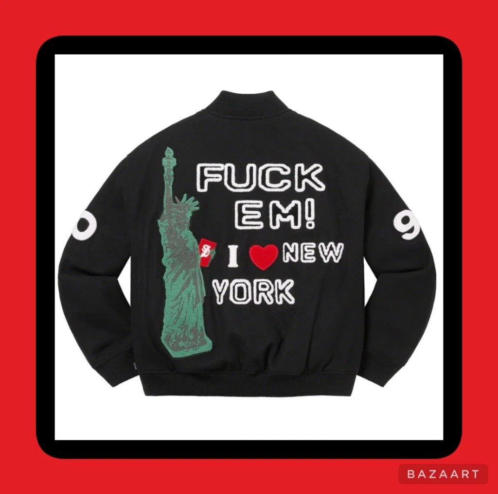 Supreme Tourist Varsity Jacket Black CPFM - Size Medium ✅✅✅