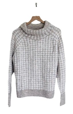 RD Style Stitch Fix Cream Chunky Houndstooth Turtleneck Sweater Women s XL NEW