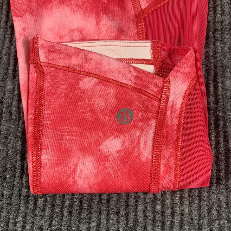 Leggings Lululemon Para Mujer 4 Bolsillos Capri Rosa Malla Pull On Elastizados Yoga 26x16 Foto 2 de 4