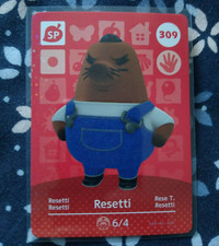 309 Animal Crossing Amiibo Card Resetti Se...