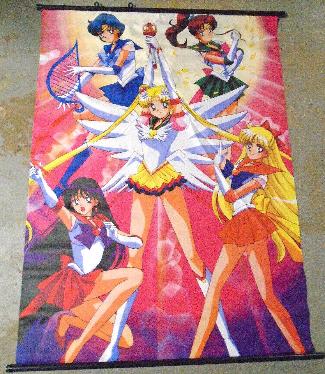 ROLLED VINTAGE SAILOR MOON FABRIC WALL SCROLL POSTER ANIME | eBay