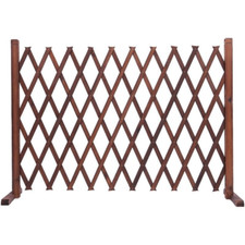 70*200Cm Expanding Wooden Garden Fence Screen Freestanding Trellis Extendable UK
