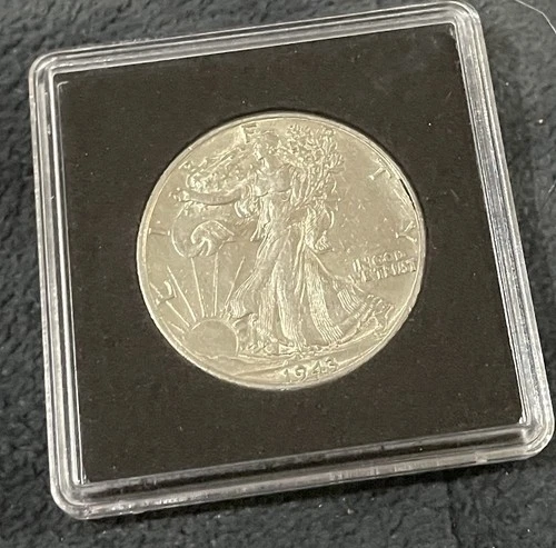 1943-D Walking Liberty Half Dollar Bright White AU++ or Better