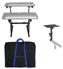Rockville Z55 Z-Style 2-Tier Keyboard Stand Travel Bag Laptop Stand Attachment