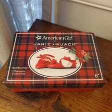 American Girl Doll JANIE and JACK Red Rose Bow Flats NEW in Box Shoes Sandals