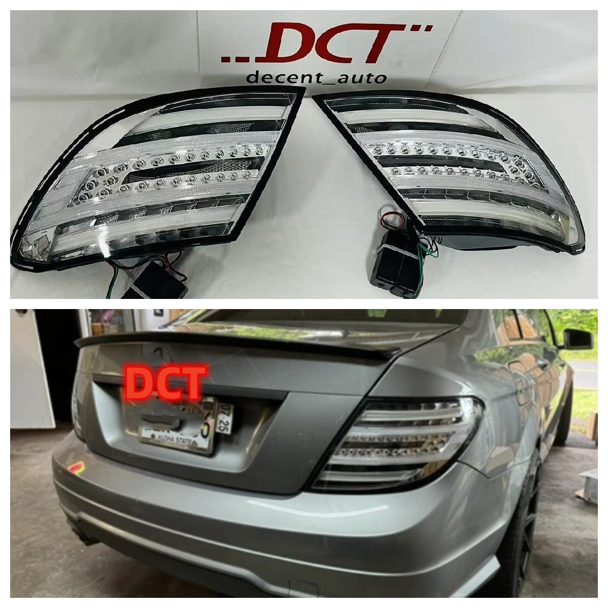 Car Tuning Rear LED Lamp Lights 2PCS for Mercedes Benz C Class W204 C300 C250