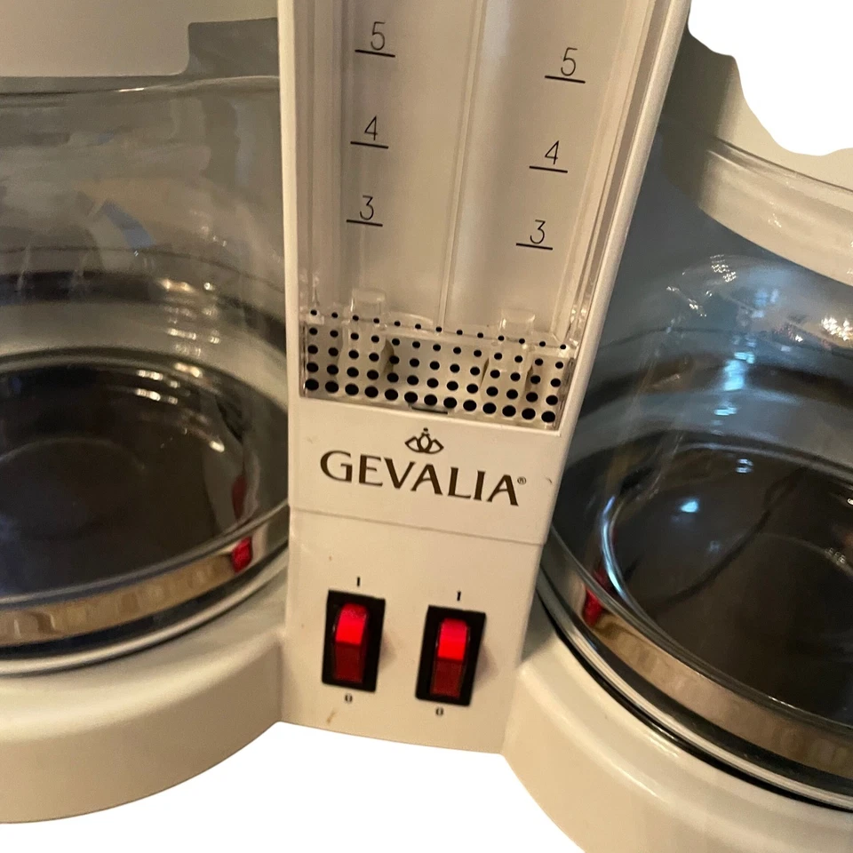 GEVALIA 12 Cup Dual Coffee Maker Model C59A White 1600W 120V - Image 3 of 4