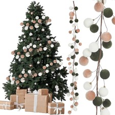 6 ft Christmas Ball Ornament Garland Christmas Bauble Hanging Ornament Neutra...
