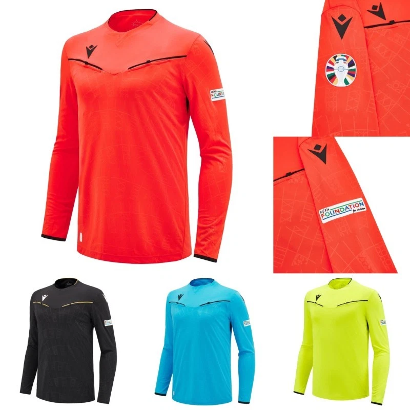 EURO 2024 UEFA ARBITRE HOMME - MAILLOT MATCH LS - FOOTBALL MACRON - Photo 1/4
