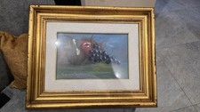 Antico quadro - Olio su tela - Natura morta /mele-pere-uva OperaRomano Mussolini