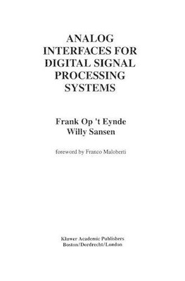 Analog Interfaces for Digital Signal Processing Systems - 9781461364320