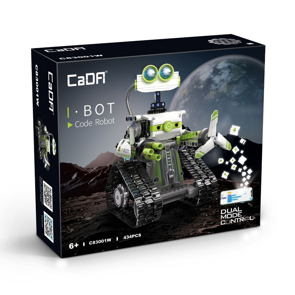 CaDa C83001W BOT Coding Robot RC Remote Control Brick Building Kit