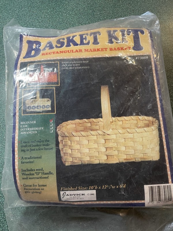 NEW   Wicker Basket Making Art Kit "Rectangular Market Basket"