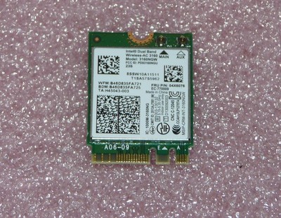 Intel Dual Band Wireless-AC 3160NGW NGFF M.2 WiFi WLAN LENOVO G70-80 Z70-80