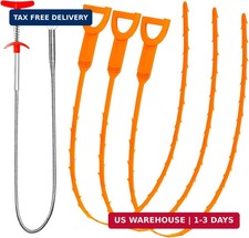 Drain Clog Remover, 25inch Drain Snake Hair Remover 3pcs , Hair Catcher Drain Au