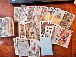 Antique ITALY CARTE ROMANTICHE ITALIANE PLAYING CARDS COMPLETE WITH BOX