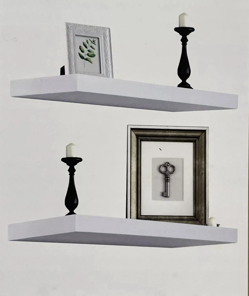 Sorbus Floating Shelves - Hanging Wall Shelves Decoration - 24" Long - (White)
