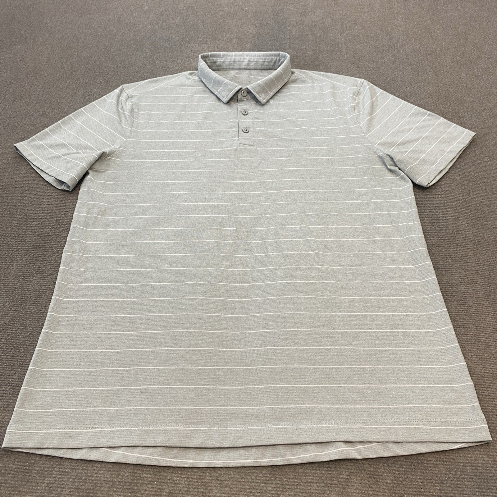 Lululemon Polo Shirt Mens Size XL Striped Performance Golf Athletic Stretch