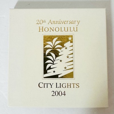 Honolulu City Lights 1985 2004 20th Anniversary Christmas Tree Ornament NIB
