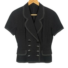 Vintage Christian Dior Japan Tailored Blazer Jacket Size 9 Contrast Stitch Chic