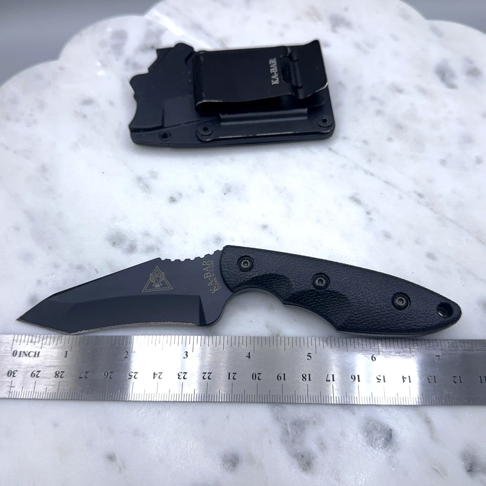 Cuchillo Plegable KA-BAR Hellfire 2486 Tanto Hoja de Acero Inoxidable Mango G10 EDC Foto 2 de 4