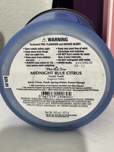 Bath & Body Works 3-Wick Candle/Midnight Blue Citrus W/ Asymmetric Bowl - Bild 3 von 7