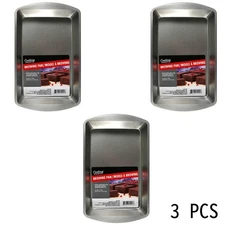 Set of 3 PCS 11"×7" Rectangle Baking pans Cookie Pans Brownie Pans Non-Stick US