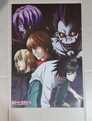 Death Note Anime Poster – Light & L Ryuk Wall Art 16.5x11.25 Inch