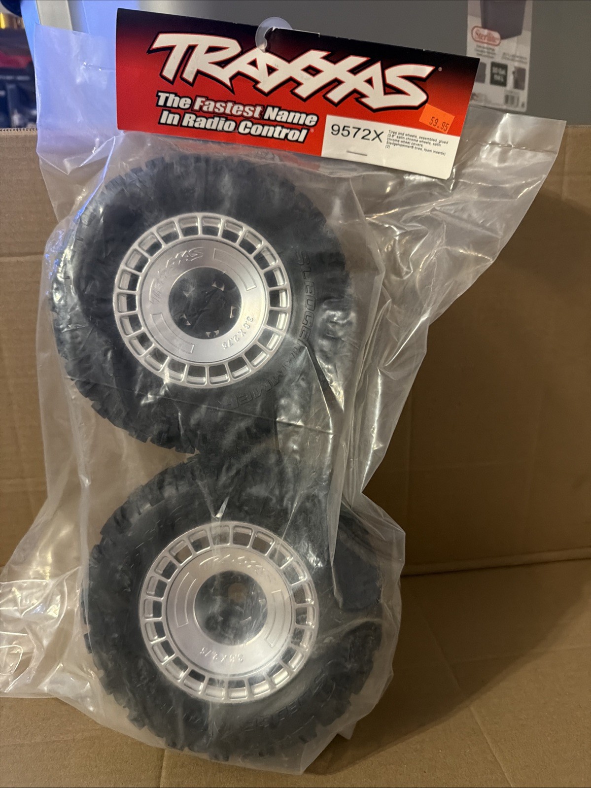 TRAXXAS TRA9572X TIRES AND WHEELS GLUED 3.8IN SATIN WHEEL D12 Cheapest Price!