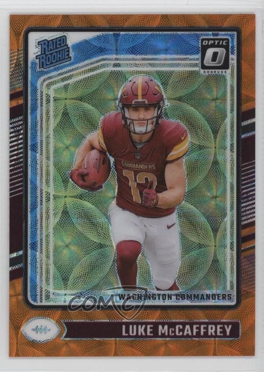 2024 Donruss Optic Rated Rookie Orange Scope Prizm /79 Luke McCaffrey #268 0rz7