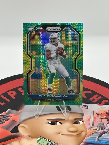 TUA TAGOVAILOA 2020 PANINI PRIZM ROOKIE GREEN HYPER DOLPHINS RC /175 Q0757 - Picture 1 of 2