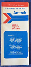 AMTRAK April 30 thru June 10, 1972 Eastern Regional Timetable train railroad AMTRAK April 30 thru June 10, 1972 Eastern Regional Timetable train railroad