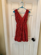 Madewell XS Magnolia Tie Back Sleeveless Dress In Rosebud Scatter  Floral