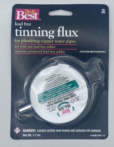 Oatey No. 95 Lead-Free Tinning Flux 1.7 oz Plumbing Copper Pipe Solder Flux NEW